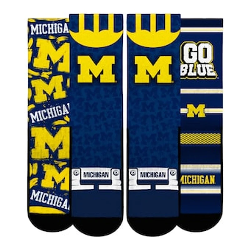 Youth Rock Em Socks  Michigan Wolverines Fan Favorite Three-Pack Crew Sock Set