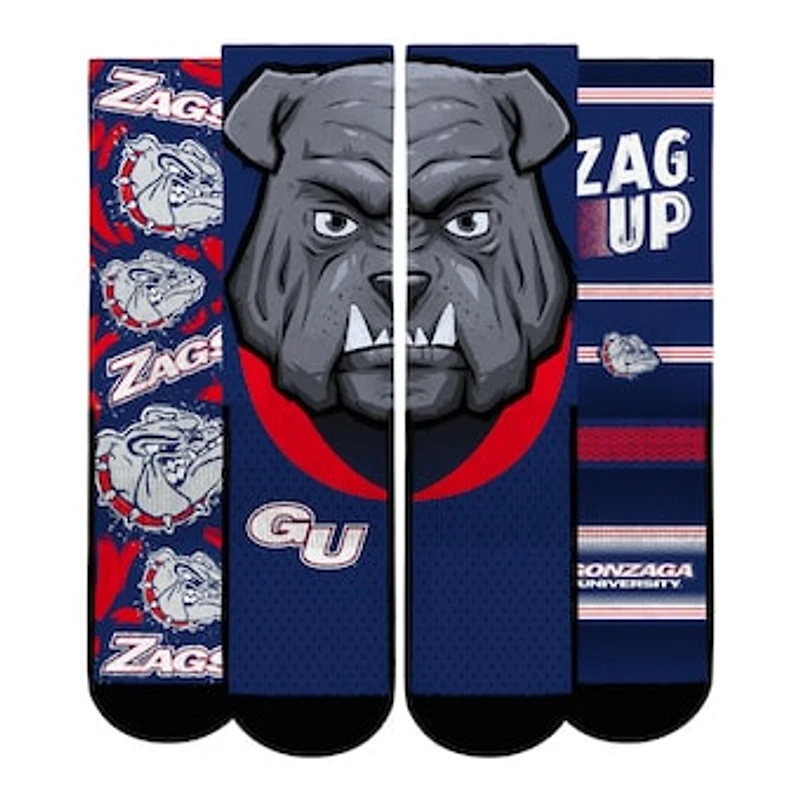 Youth Rock Em Socks  Gonzaga Bulldogs Fan Favorite Three-Pack Crew Sock Set