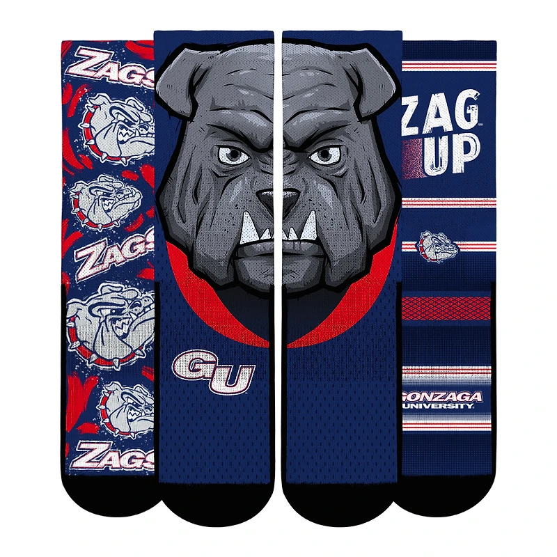 Youth Rock Em Socks Gonzaga Bulldogs Fan Favorite Three-Pack Crew Sock Set