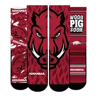 Youth Rock Em Socks  Arkansas Razorbacks Fan Favorite Three-Pack Crew Sock Set