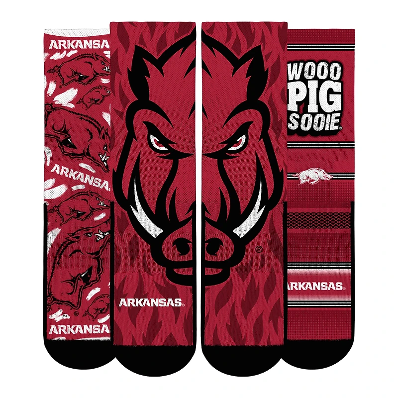 Youth Rock Em Socks Arkansas Razorbacks Fan Favorite Three-Pack Crew Sock Set