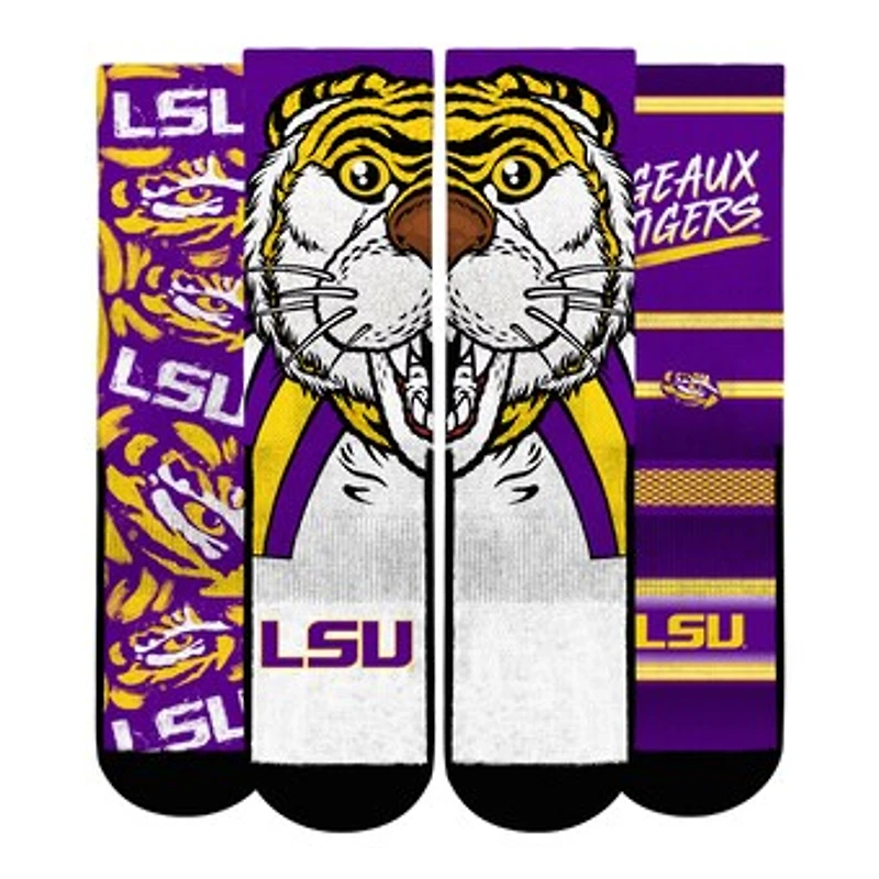 Youth Rock Em Socks  LSU Tigers Fan Favorite Three-Pack Crew Sock Set