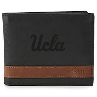 Men's Fossil  Black UCLA Bruins Quinn Flip ID Bifold Wallet