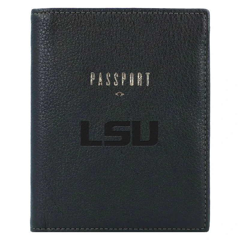 Fossil Black LSU Tigers Travel RFID Passport Case