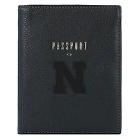 Fossil  Black Nebraska Huskers Travel RFID Passport Case
