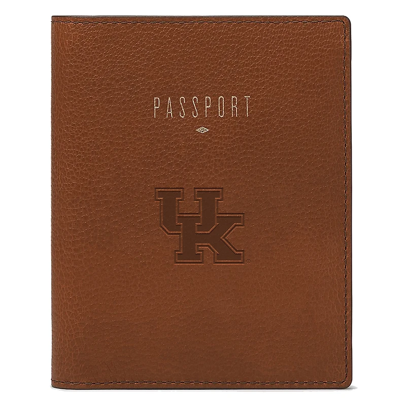 Fossil  Brown Kentucky Wildcats Travel RFID Passport Case