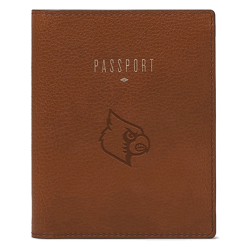 Fossil Brown Louisville Cardinals Travel RFID Passport Case