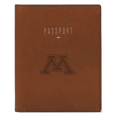 Fossil  Brown Minnesota Golden Gophers Travel RFID Passport Case