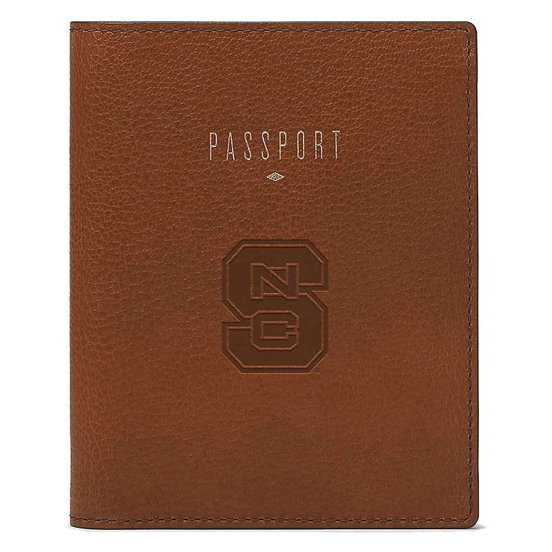 Fossil  Brown NC State Wolfpack Travel RFID Passport Case