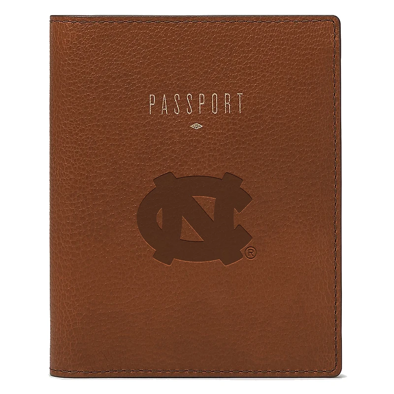 Fossil  Brown North Carolina Tar Heels Travel RFID Passport Case