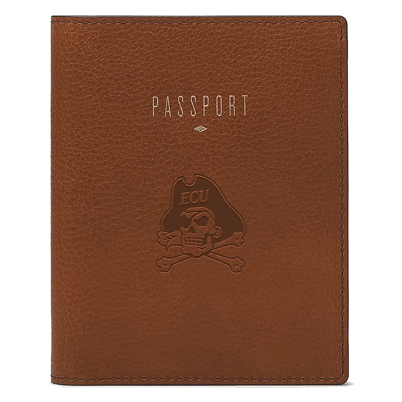 Fossil Brown ECU Pirates Travel RFID Passport Case