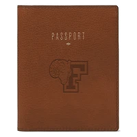 Fossil  Brown Fordham Rams Travel RFID Passport Case