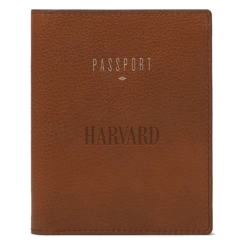 Fossil  Brown Harvard Crimson Travel RFID Passport Case