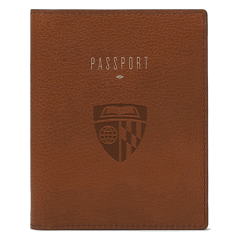 Fossil  Brown Johns Hopkins Blue Jays Travel RFID Passport Case