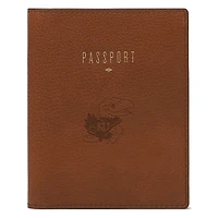 Fossil  Brown Kansas Jayhawks Travel RFID Passport Case