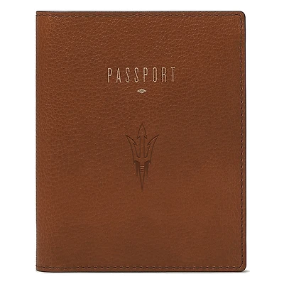 Fossil Brown Arizona State Sun Devils Travel RFID Passport Case