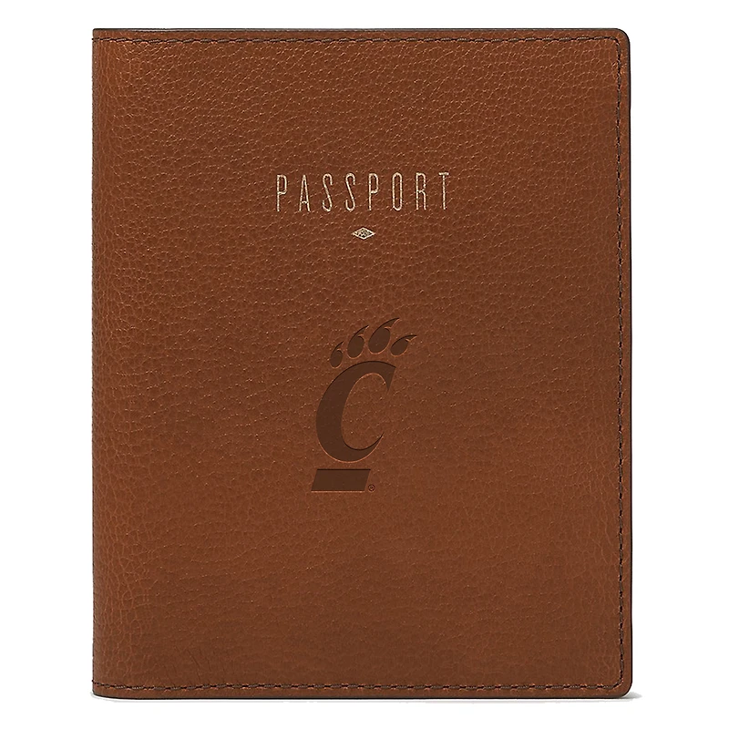 Fossil  Brown Cincinnati Bearcats Travel RFID Passport Case
