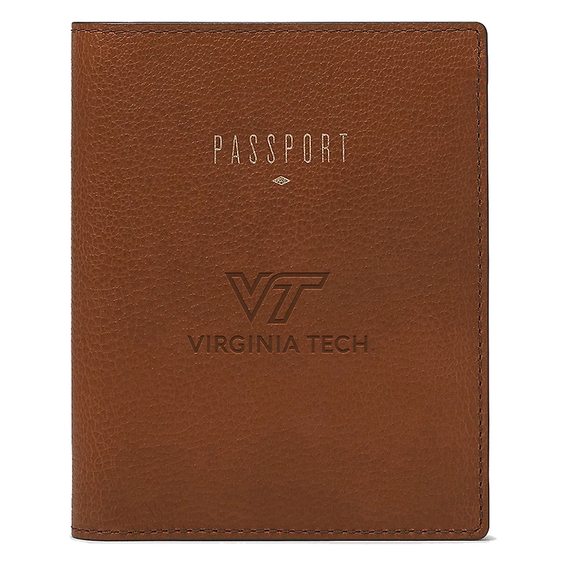 Fossil  Brown Virginia Tech Hokies Travel RFID Passport Case