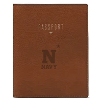 Fossil  Brown Navy Midshipmen Travel RFID Passport Case