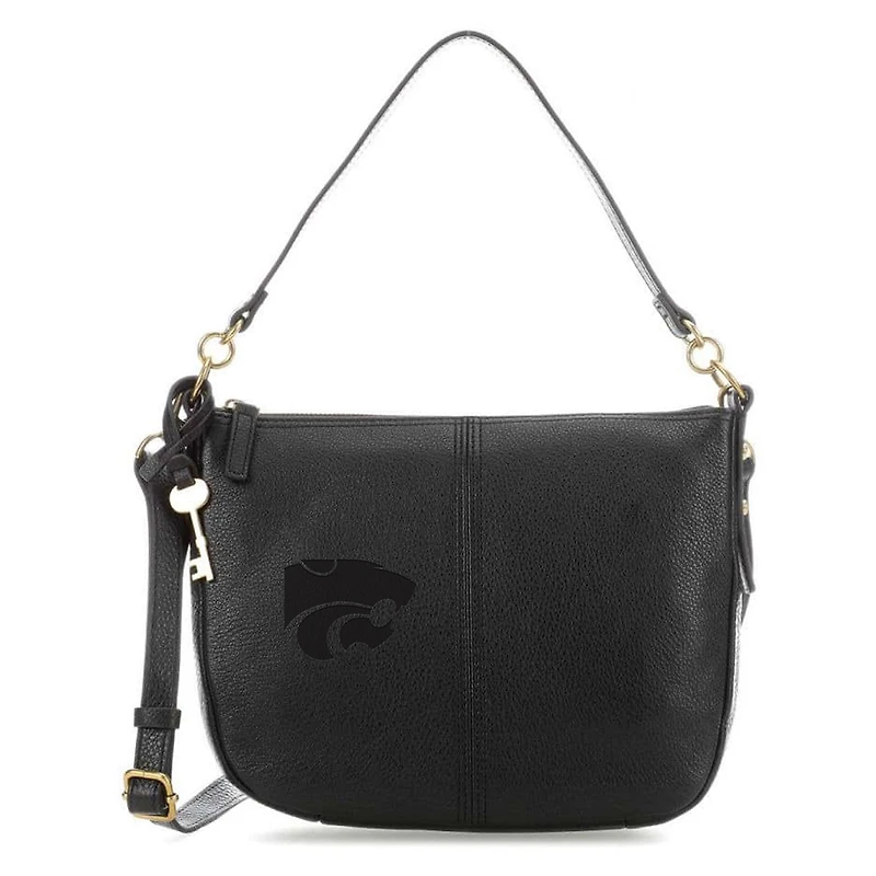 Women's Fossil  Black Kansas State Wildcats Jolie Crossbody Bag