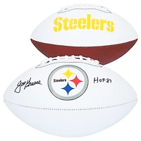 Joe Greene Pittsburgh Steelers Autographed Franklin White Panel Football with "HOF 87" Inscription