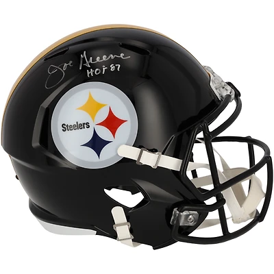 Joe Greene Pittsburgh Steelers Autographed Riddell Speed Replica Helmet with "HOF 87" Inscription