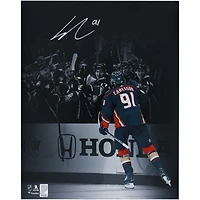 Leo Carlsson Anaheim Ducks Autographed 16" x 20" NHL Debut and 1st Goal Celebration Spotlight Photograph