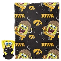 The Northwest Group Iowa Hawkeyes Spongebob Squarepants Hugger Blanket