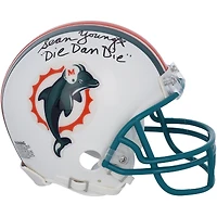 Sean Young Ace Ventura Autographed Riddell Throwback 1997-2012 Mini Helmet with "Die Dan Die" Inscription