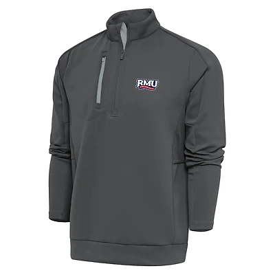 Men's Antigua  Pewter Robert Morris Colonials Generation Quarter-Zip Pullover Top