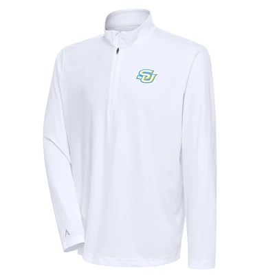 Men's Antigua  White Southern University Jaguars Tribute Quarter-Zip Pullover Top