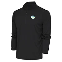 Men's Antigua  Charcoal Southern University Jaguars Tribute Quarter-Zip Pullover Top