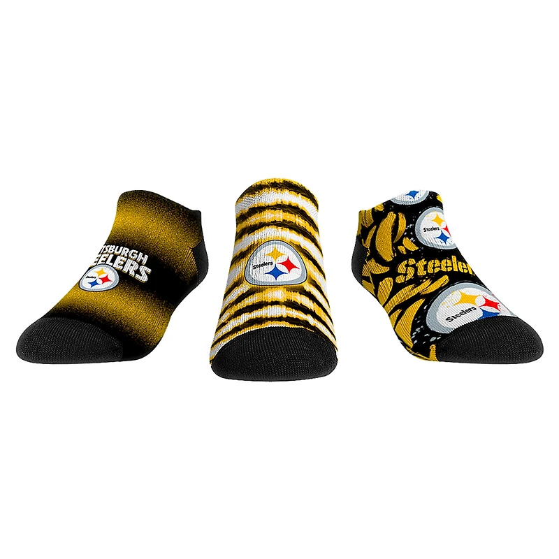 Unisex Rock Em Socks Pittsburgh Steelers Make Some Noise Three-Pack Low-Cut Socks Set