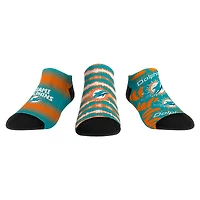 Youth Rock Em Socks Miami Dolphins Make Some Noise Three-Pack Low-Cut Socks Set