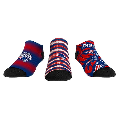 Youth Rock Em Socks New England Patriots Make Some Noise Three-Pack Low-Cut Socks Set