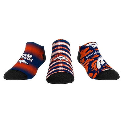 Youth Rock Em Socks Denver Broncos Make Some Noise Three-Pack Low-Cut Socks Set