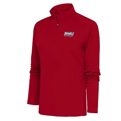 Women's Antigua  Red Robert Morris Colonials Tribute Half-Zip Top