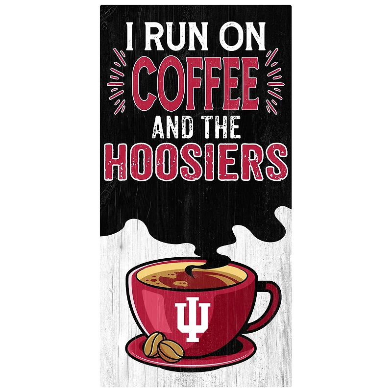 Indiana Hoosiers 6" x 12" Coffee Wall Art