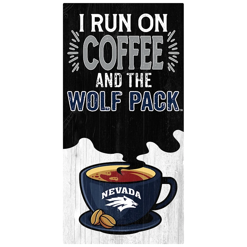 Nevada Wolf Pack 6" x 12" Coffee Wall Art