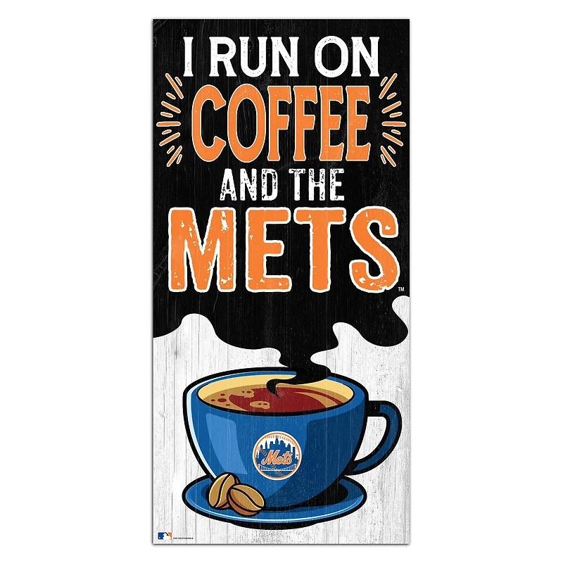New York Mets 6" x 12" Coffee Wall Art