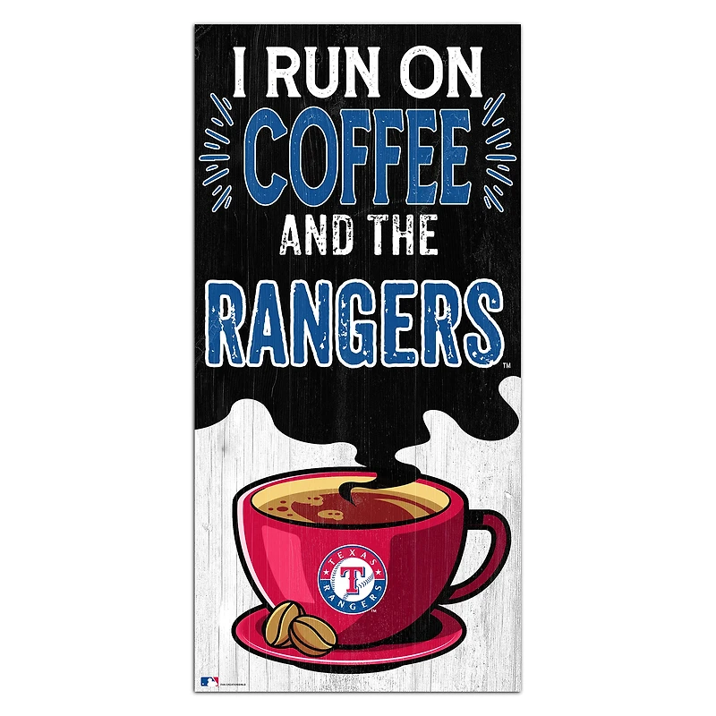 Texas Rangers 6" x 12" Coffee Wall Art