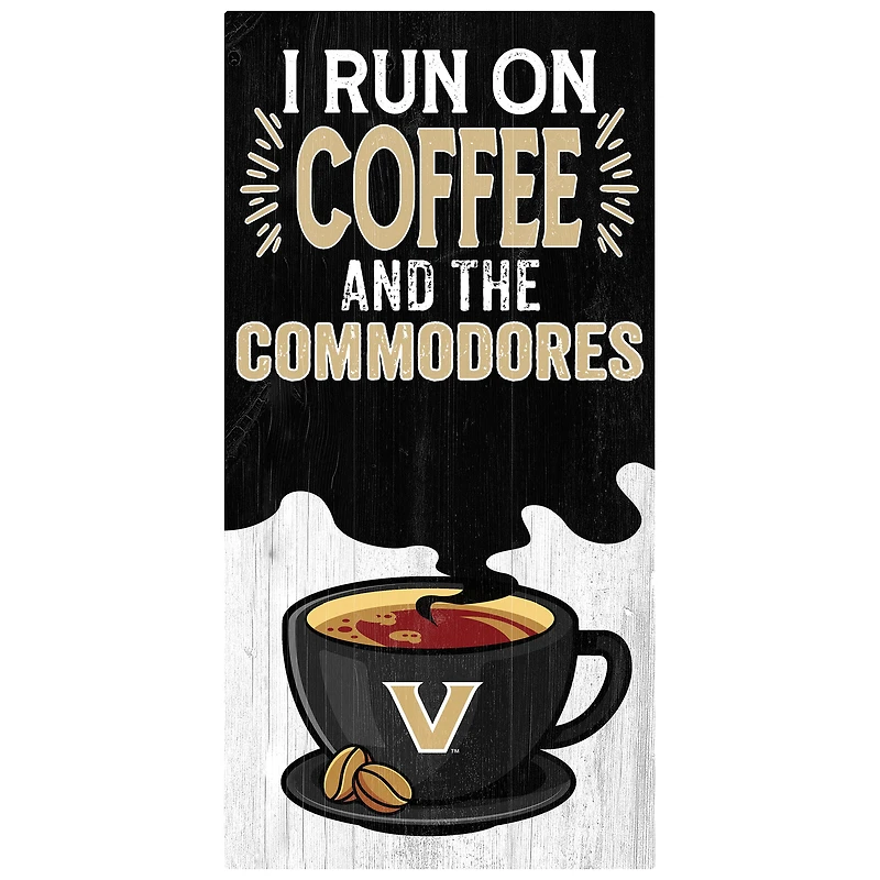 Vanderbilt Commodores 6" x 12" Coffee Wall Art