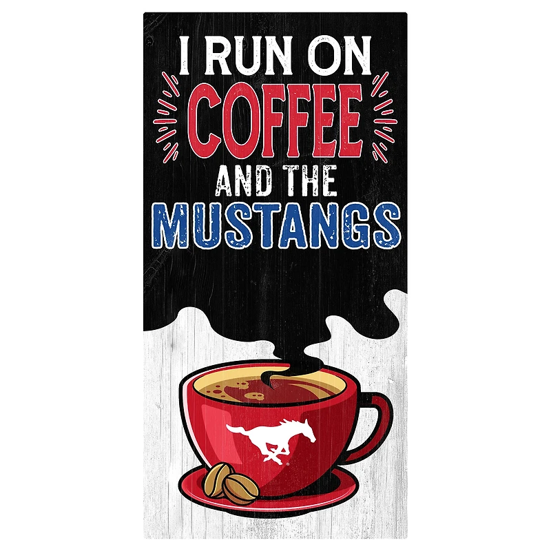 SMU Mustangs 6" x 12" Coffee Wall Art