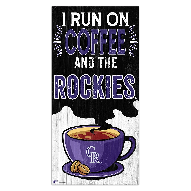 Colorado Rockies 6" x 12" Coffee Wall Art