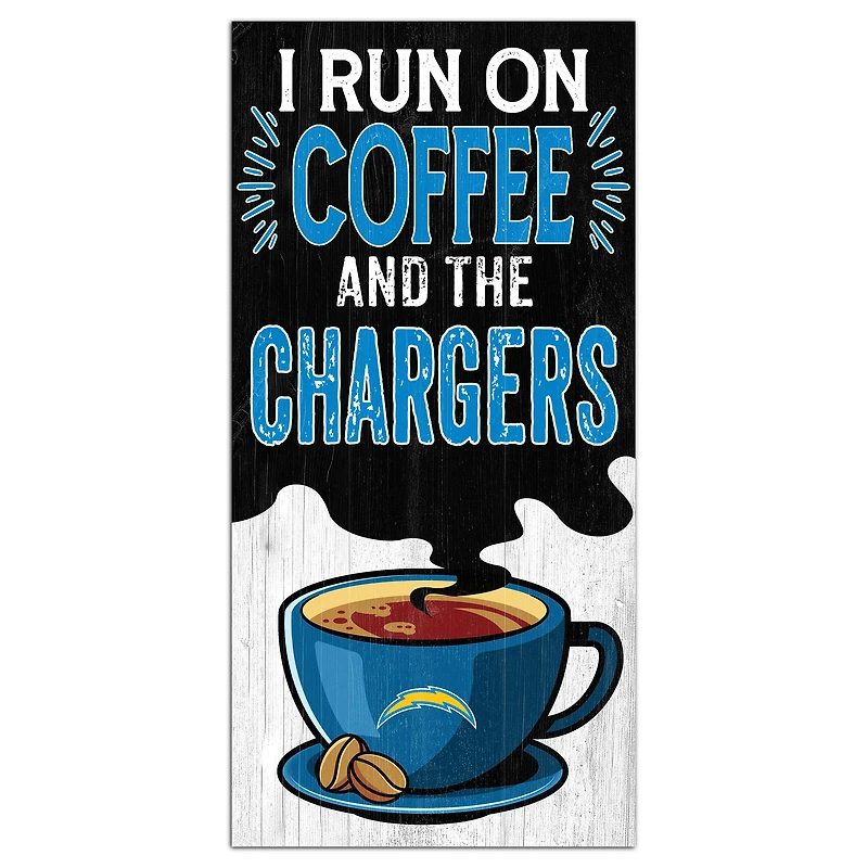 Los Angeles Chargers 6" x 12" Coffee Wall Art