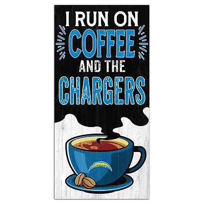 Los Angeles Chargers 6" x 12" Coffee Wall Art