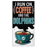 Miami Dolphins 6" x 12" Coffee Wall Art