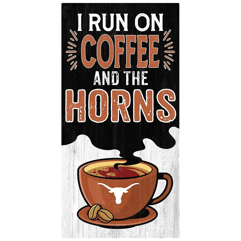 Texas Longhorns 6" x 12" Coffee Wall Art