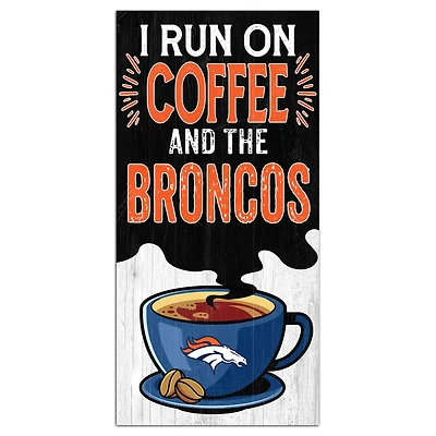 Denver Broncos 6" x 12" Coffee Wall Art