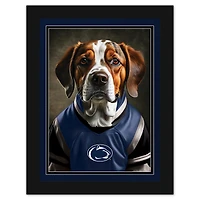 Penn State Nittany Lions 12'' x 16'' Framed Dog In Jersey Print